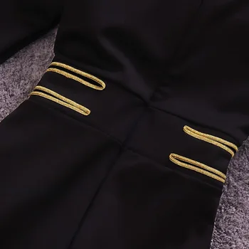 Celebritate temperament V-gât cu mâneci lungi talie sălbatice split furculita pachet hip rochie de mic negru rochie de sex feminin 2020 toamna anului nou