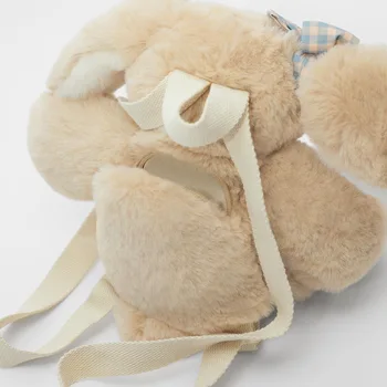 Noi iepure drăguț geanta cu funda decor pentru copii sac pentru fete de animale-în formă de mini-rucsac