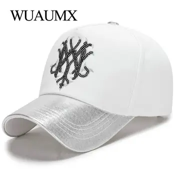 Wuaumx 2019 NOUĂ Marcă Șepci de Baseball Pentru Femei Capac Roz Os Snapback Hip Hop Doamna Paiete casquette Picătură de Transport maritim