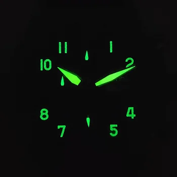 5ATM MIYOTA 45mm Pilot Ceas de Apelare Verde 3EYES Cronograf Ziua/Data Completă Luminos Bombat Cristal Safir Curea din Piele PHYLIDA