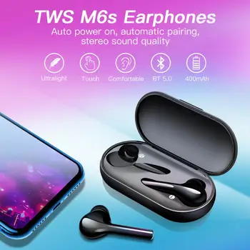 TWS M6S Wireless Căști Bluetooth Touch Control Microfon Căști fără Fir de Încărcare cutie Compatibil cu xiaomi, huawei