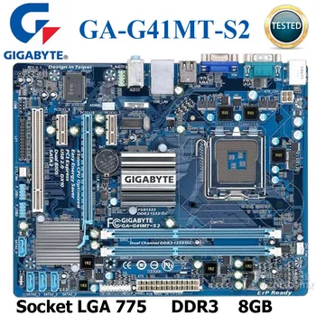 Socket LGA 775 GIGABYTE GA-G41MT-S2 Desktop Placa de baza G41, Socket LGA 775 Pentru Core 2 8G DDR3 Micro ATX Original, Placa de baza DDR3