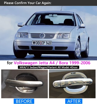Pentru VW Jetta A4 Bora 1999-2006 Mâner Cromat Capac Ornamental Set Volkswagen MK4 2000 2004 2005 Accesorii Auto Stickere Auto Styling