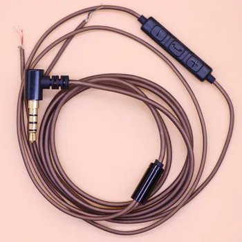 3.5 mm L îndoire jack audio cablu de sârmă DIY Casti cablu de căști cu microfon 120cm
