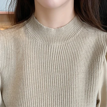 2021 Coreean Chic Cu Maneca Lunga Plisata Rochie Tricotate Despicare Talie Înaltă, Rochii Pentru Femei Office Lady Vestidos Feminino De Îmbrăcăminte