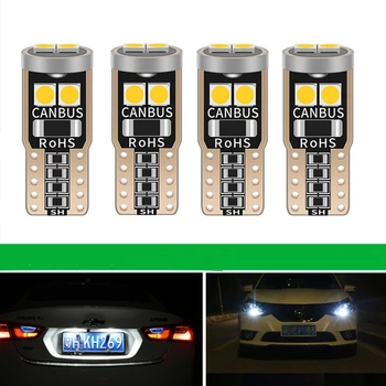 10buc T10 W5W LED-uri Canbus Mașină de Înmatriculare Lumini de Parcare Lampă nici o eroare Pentru Nissan Qashqai, Juke Tiida X-Trail