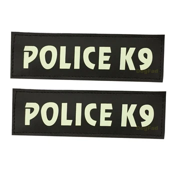Poliția de SECURITATE Auto K9 Luminos Ham Eticheta Autocolant Noapte de Fluorescență de Companie Cablajului Vesta Eticheta Logo-ul CÂINE de SERVICIU autocolant