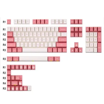 MAXKEY Ziua Îndrăgostiților roz fata de potrivire de culoare taste SA shot Dublu ABS keycap 130 de chei pentru MX comuta tastatură mecanică