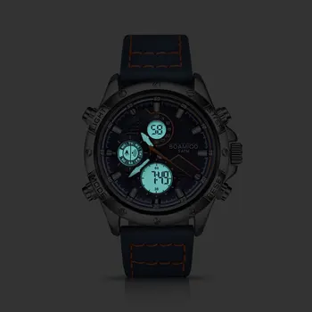 BOAMIGO Mens Ceasuri de Top de Brand de Lux Militare Digital Cuarț Ceas Piele Impermeabil Sport Cronograf Ceas de mână