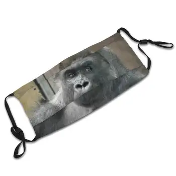 Gorila Oliver La Columbus Zoo Anti Praf Mască Filtru Lavabil ReusableGorilla Argintiu Ape Primate