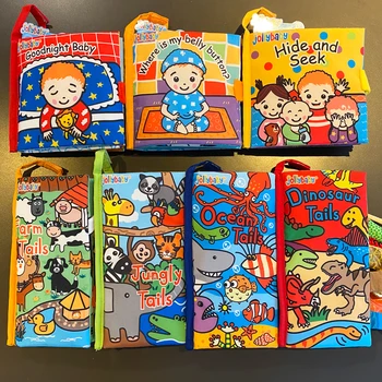 Jucarii pentru copii 0 12 Luni pentru Copii mici Cârpă Cărți cu Cozi Sunătoare Cărucior Agățat Jucării pentru Băieți și Fete Cadouri Jucarii Montessori