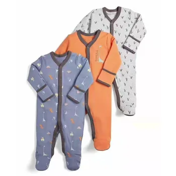 Salopetă pentru copii 3pcs Nou-născut Sleepsuit 0-12m Salopeta de Desene animate Cotton Romper Set de Pijama Băiat Nou-Născuți Haine pentru Copii Baby Girl Vladan