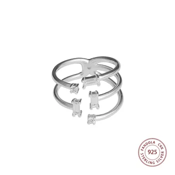 Autentic Argint 925 Inel Cioburi de Spumant Inele pentru Femei de Nunta Originale Bijuterii anillos mujer