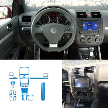 Auto-Styling Teeze Auto Interior Consola centrala Culoare Schimbare Fibra de Carbon Laminat Decalcomanii Autocolant Pentru VW Golf GTI MK5 2004