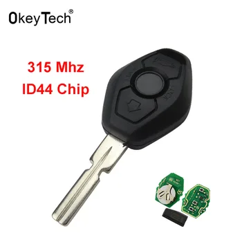 OkeyTech ID44 Chip 315Mhz sau 433Mhz 3 Butoane Telecomanda Cheie Auto pentru BMW E46 E38 E39 1/3/5/7 Seria X3 X5 Z3 Z4 pentru BMW EWS Sistem