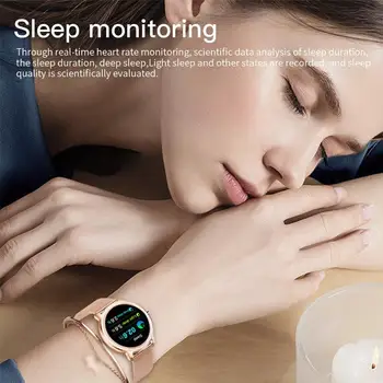 Moda Ceas Inteligent Femei Brățară Minunată Heart Rate Monitor de Monitorizare de Somn Smartwatch Pentru Android iOS