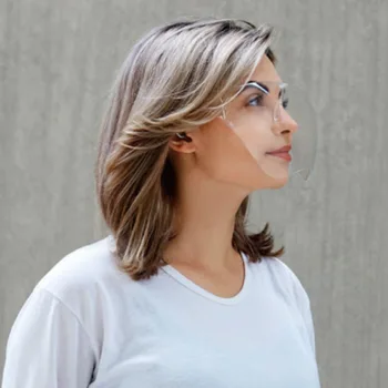 Blocul Faceshield ochelari cadru transparent protecția sport lavabil praf-dovada de echitatie anti-spray masca