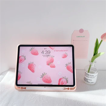 Cute Strawberry Pentru iPad Pro 2020 10.9 2018 10.5 inch Caz pentru iPad 2017 2018 Air2 9.7 Mini 5 Acopere Capa Cu Creion Slot Cazuri