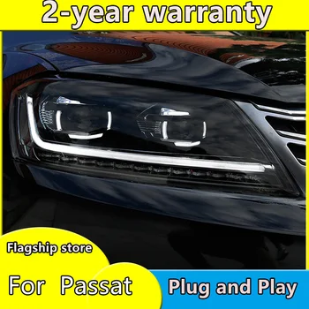 Styling auto pentru VW Passat B7 Faruri 2011 2012-EUR VERSIUNE Passat CC Faruri LED DRL Bi Xenon Lentile High Low Beam