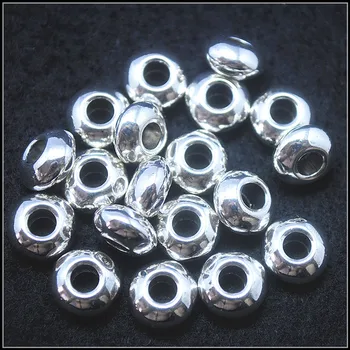 20buc metal europene margele hig gaura culoare argintie dimensiune 6x12mm gaura interioara 4.0 mm pentru bijuterii diy componente
