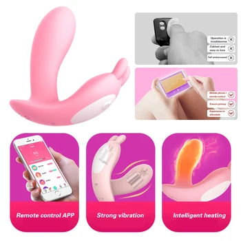 APP de Control Portabil Fluture Dildo Vibrator Adult Jucarii Sexuale pentru Femei Încălzire G Spot Stimulator Clitoris Vibratoare Panites Jucarii