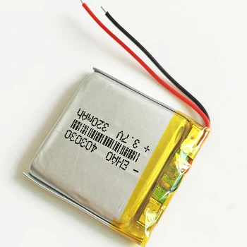 3.7 V 320mAh 403030 Litiu-Polimer Li-Po Baterie Reîncărcabilă Pentru Mp3, GPS, PSP bluetooth setul cu cască căști ceas inteligent 4*30*30 mm