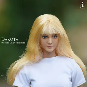WONDERY Iubitor de Serie WLS005 1/6 Loli Delia Dakota Mobile Ochi Alb, Păr Blond Cap Sculpta timp de 12
