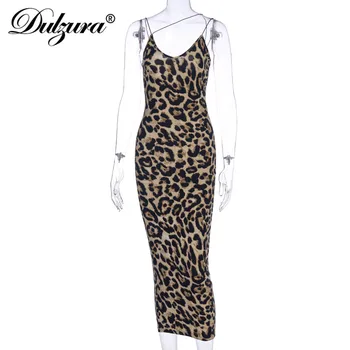 Dulzura leopard snake print pentru femei curea rochie midi bodycon sexy backless petrecere 2020 primavara-vara pentru femei haine clubwear tinuta