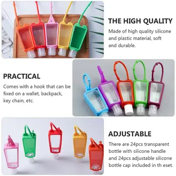 12Pcs Plastic Dezinfectant de Călătorie Flacoane de 30ML etanșe Recipiente cu Lichid, Bratara de Mana Distribuitor Pompe Pentru Copii