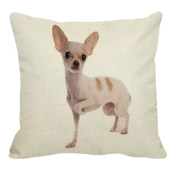 XUNYU Drăguț pentru animale de Companie Câine Chihuahua Model de Lenjerie de Pernă față de Pernă Canapea Acasă Perna Pătrat Acoperi 45x45cm BZ167
