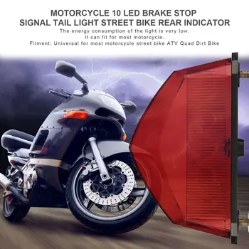 Universal 10LEDs Motocicleta Frana LED Semnal de Oprire Coada de Lumină Motocicleta de Strada din Spate Indicator Superbright Ușor de instalat Fierbinte de Vânzare