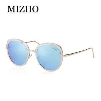MIZHO Marca Viitorul Cupru Metal Polarizat ochelari de Soare Femei ochi de Pisica Oglinda ROZ UV400 Ochelari Ovale Femei Ochelari de Soare Vizual Clar