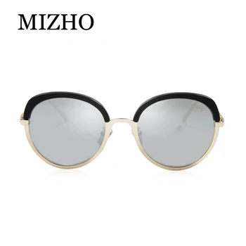 MIZHO Marca Viitorul Cupru Metal Polarizat ochelari de Soare Femei ochi de Pisica Oglinda ROZ UV400 Ochelari Ovale Femei Ochelari de Soare Vizual Clar