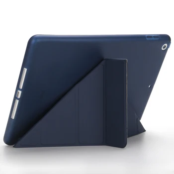 Smart case Pentru iPad Nou 9.7 2017 2018 Caz din Piele PU Silicon Moale Înapoi Transformatoare Slim Smart Cover pentru iPad 2018 Caz Coque
