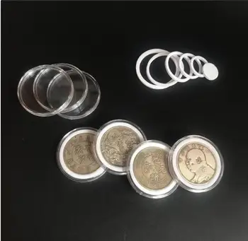 20buc/set Clar de Monede Capsule, Capace Transparente Coincapsules Pentru Monede caseta de Protecție 50Set