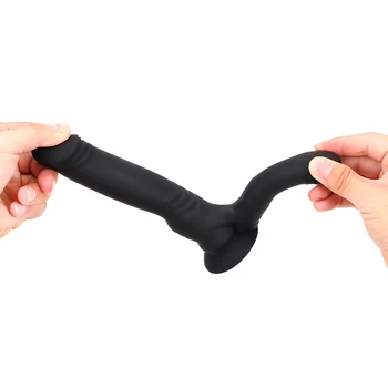 OLO G spot Dublu Penis artificial Vibratoare Masturbari Stimula Anal Plug Stimulator Clitoris sex Feminin Silicon rezistent la apa