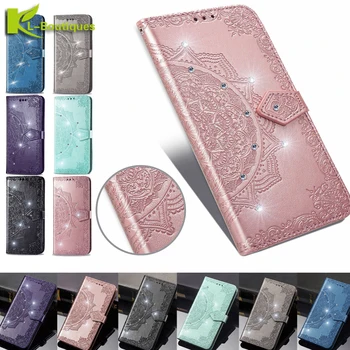 Mandala Bling Diamant PU Piele Flip Cover Pentru Samsung Galaxy A8S A10 A10E A20E A80 A70 A60 A50 A40 A30 A2 Core Caz de Telefon Etui