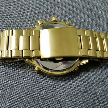 Ceas De Aur Pentru Bărbați De Top De Brand De Lux Din Oțel Inoxidabil Sport Impermeabil Cuarț Ceasuri Mens Chronograph Militare Relogio Masculino 2020