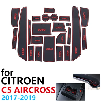 Anti-Alunecare de Cauciuc, Cupa de Perna Ușa Groove Mat pentru Citroen C5 Aircross 2017 2018 2019 22buc C5-Aircross Accesorii Autocolante Auto