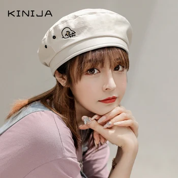 Toamna vara noi Bereta femei coreea drăguț retro bud pălărie pictor Japonez pălărie Înaltă Calitate de vânzător de ziare Capace Femme Lady Capota Fata