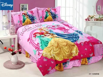 Disney singură dimensiune set de lenjerie de pat pentru dormitor fete de decor pilotă 135x200cm pat twin foaie de plat 2-4 buc printesa textile de casa