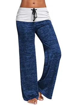 Femei Pantaloni Largi Picior Vrac Solid Cordon 2019 Casual Pantaloni cu Talie Înaltă Vara pentru Femeie Pantaloni Lungi de Trening Plus Dimensiune
