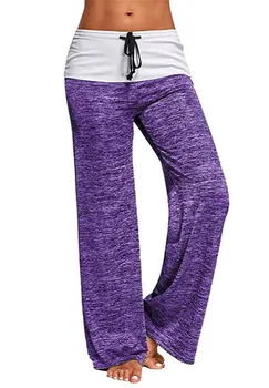 Femei Pantaloni Largi Picior Vrac Solid Cordon 2019 Casual Pantaloni cu Talie Înaltă Vara pentru Femeie Pantaloni Lungi de Trening Plus Dimensiune