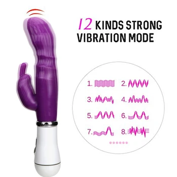 12 Viteza de Puternic Rabbit Vibrator Stimulator Clitoris G-spot Masaj Jucarii Sexuale Pentru Femeile de sex Feminin Masturbator Pentru Adulți