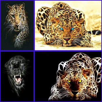 5d diy complet diamant model leopard cruciulițe diamant pictura piața de animale broderie margele modele imagine de pietre