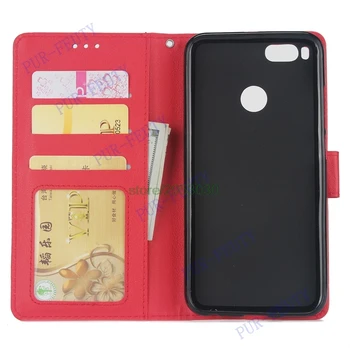 Flip Stand Portofel Cazuri pentru Xiaomi Mi A1 1 MA1 caz Titularul Cardului pentru Xiaomi Mi M 5X 5 X Mi5X M5X compact din Piele PU Capac telefon