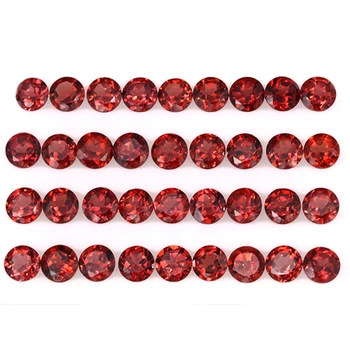 Naturale de granat roșu în 5mmX5mm tăiat rotund pentru a face bijuterii,de înaltă calitate DIY liber piatră prețioasă de culoare roșu intens foc de înaltă calitate