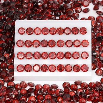 Naturale de granat roșu în 5mmX5mm tăiat rotund pentru a face bijuterii,de înaltă calitate DIY liber piatră prețioasă de culoare roșu intens foc de înaltă calitate
