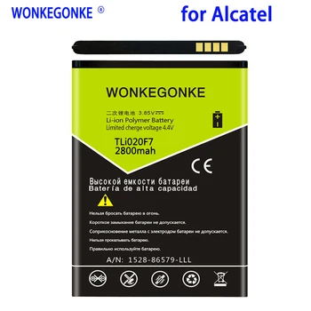 WONKEGONKE 2800mah TLI020F7 Baterie Pentru Alcatel PIXI 4 5045D Pop 2 5042D C7 7040 7040D 7041 7041D J720 J720T J726T J726T-so2