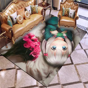 Imprimare 3D Japonia Desene animate Covor Anime Mari Rogojini Colorate Cadou de Crăciun Zona Covor Pentru Dormitor Covor Fată Frumoasă Joc Crawl Podea Mat